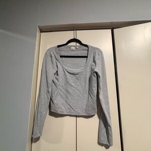 Sunday Best Light Gray Long Sleeve Top